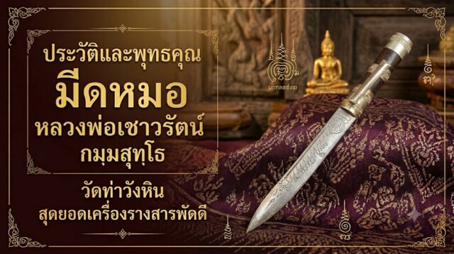 ประวัติและพุทธคุณ มีดหมอ หลวงพ่อเชาวรัตน์ กมฺมสุทฺโธ วัดท่าวังหิน สุดยอดเครื่องรางสารพัดดี