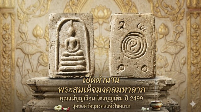เปิดตำนาน พระสมเด็จมงคลมหาลาภ คุณแม่บุญเรือน โตงบุญเติม ปี 2499 สุดยอดวัตถุมงคลแห่งโชคลาภ