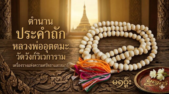 ตำนาน ประคำถัก หลวงพ่ออุตตมะ วัดวังก์วิเวการาม เครื่องรางแห่งความศรัทธาและสมาธิ