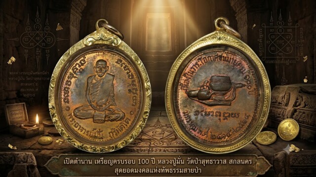 เปิดตำนาน เหรียญครบรอบ 100 ปี หลวงปู่มั่น วัดป่าสุทธาวาส สกลนคร สุดยอดมงคลแห่งทัพธรรมสายป่า