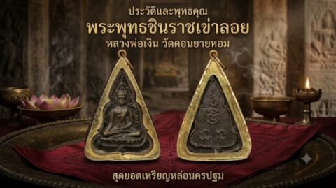 ประวัติและพุทธคุณ พระพุทธชินราชเข่าลอย หลวงพ่อเงิน วัดดอนยายหอม สุดยอดเหรียญหล่อนครปฐม