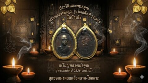 ประวัติและพุทธคุณ เหรียญหลวงพ่อคูณ รุ่นรับเสด็จ ปี 2536 วัดบ้านไร่ สุดยอดมงคลแคล้วคลาด-โชคลาภ