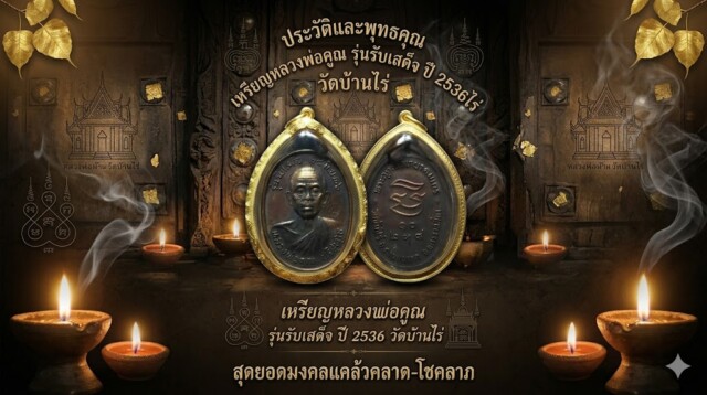 ประวัติและพุทธคุณ เหรียญหลวงพ่อคูณ รุ่นรับเสด็จ ปี 2536 วัดบ้านไร่ สุดยอดมงคลแคล้วคลาด-โชคลาภ