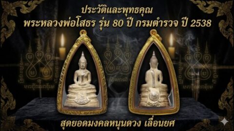 ประวัติและพุทธคุณ พระหลวงพ่อโสธร รุ่น 80 ปี กรมตำรวจ ปี 2538 สุดยอดมงคลหนุนดวง เลื่อนยศ