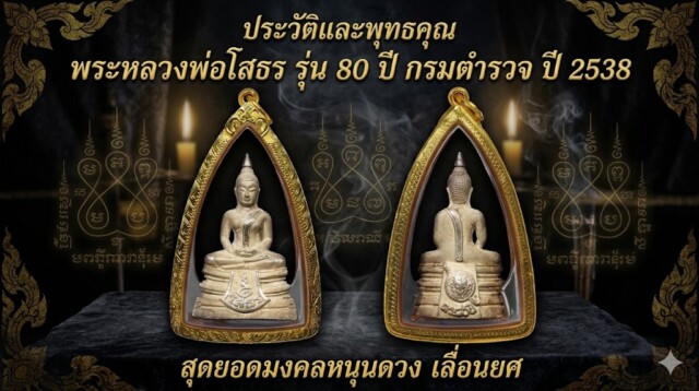 ประวัติและพุทธคุณ พระหลวงพ่อโสธร รุ่น 80 ปี กรมตำรวจ ปี 2538 สุดยอดมงคลหนุนดวง เลื่อนยศ