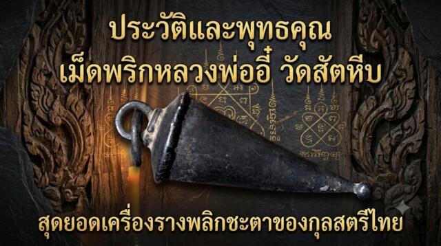 ประวัติและพุทธคุณ เม็ดพริกหลวงพ่ออี๋ วัดสัตหีบ สุดยอดเครื่องรางพลิกชะตาของกุลสตรีไทย
