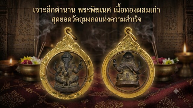 เจาะลึกตำนาน พระพิฆเนศ เนื้อทองผสมเก่า สุดยอดวัตถุมงคลแห่งความสำเร็จ