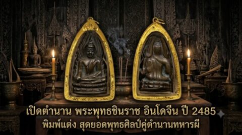 เปิดตำนาน พระพุทธชินราช อินโดจีน ปี 2485 พิมพ์แต่ง สุดยอดพุทธศิลป์คู่ตำนานทหารผี