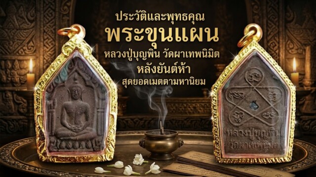 ประวัติและพุทธคุณ พระขุนแผน หลวงปู่บุญพิน วัดผาเทพนิมิต หลังยันต์ห้า สุดยอดเมตตามหานิยม