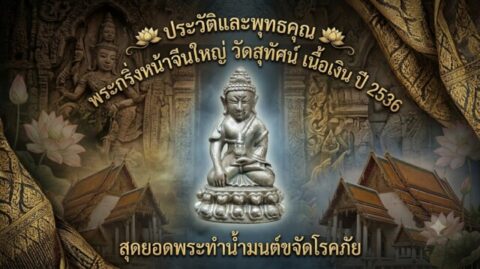 ประวัติและพุทธคุณ พระกริ่งหน้าจีนใหญ่ วัดสุทัศน์ เนื้อเงิน ปี 2536 สุดยอดพระทำน้ำมนต์ขจัดโรคภัย