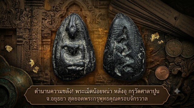 ตำนานความขลัง! พระเม็ดน้อยหน่า หลังอุ กรุวัดศาลาปูน จ.อยุธยา สุดยอดพระกรุพุทธคุณครอบจักรวาล