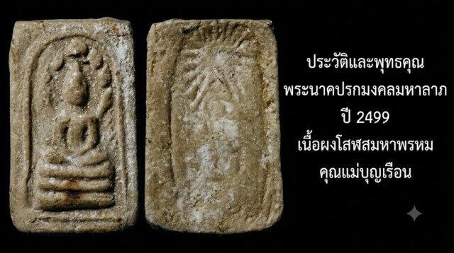 ประวัติและพุทธคุณ พระนาคปรกมงคลมหาลาภ ปี 2499 เนื้อผงโสฬสมหาพรหม คุณแม่บุญเรือน