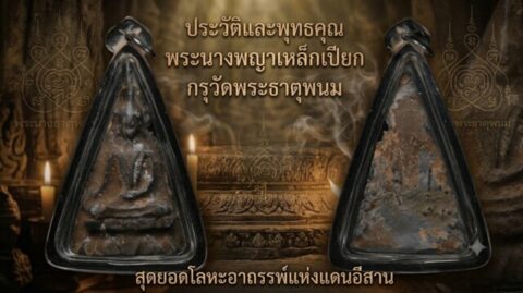 ประวัติและพุทธคุณ พระนางพญาเหล็กเปียก กรุวัดพระธาตุพนม สุดยอดโลหะอาถรรพ์แห่งแดนอีสาน