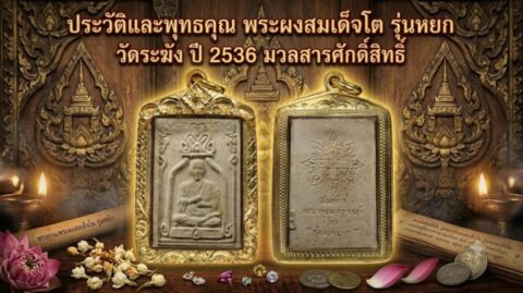 ประวัติและพุทธคุณ พระผงสมเด็จโต รุ่นหยก วัดระฆัง ปี 2536 มวลสารศักดิ์สิทธิ์