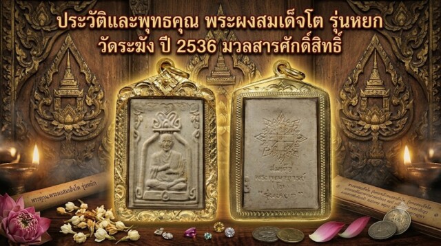 ประวัติและพุทธคุณ พระผงสมเด็จโต รุ่นหยก วัดระฆัง ปี 2536 มวลสารศักดิ์สิทธิ์