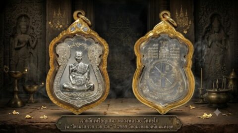 เจาะลึกเหรียญเสมา หลวงพ่อรวย วัดตะโก รุ่น "ไตรมาส รวย รวย รวย" ปี 2559 วัตถุมงคลยอดนิยมแห่งยุค