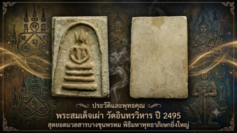 ประวัติและพุทธคุณ พระสมเด็จเผ่า วัดอินทรวิหาร ปี 2495 สุดยอดมวลสารบางขุนพรหม พิธีมหาพุทธาภิเษกยิ่งใหญ่