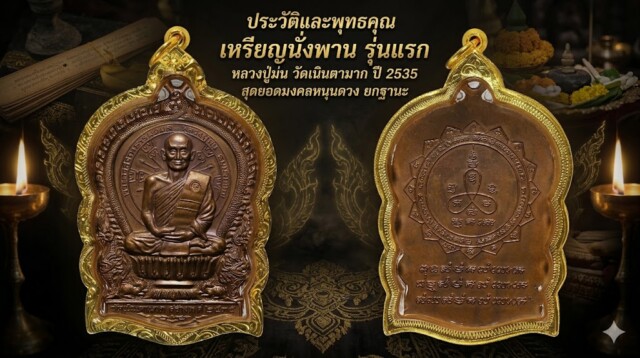 ประวัติและพุทธคุณ เหรียญนั่งพาน รุ่นแรก หลวงปู่ม่น วัดเนินตามาก ปี 2535 สุดยอดมงคลหนุนดวง ยกฐานะ